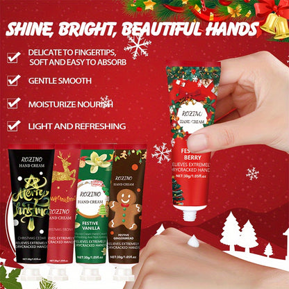 5pcs Rich & Nourishing Christmas Hand Cream Gift Set