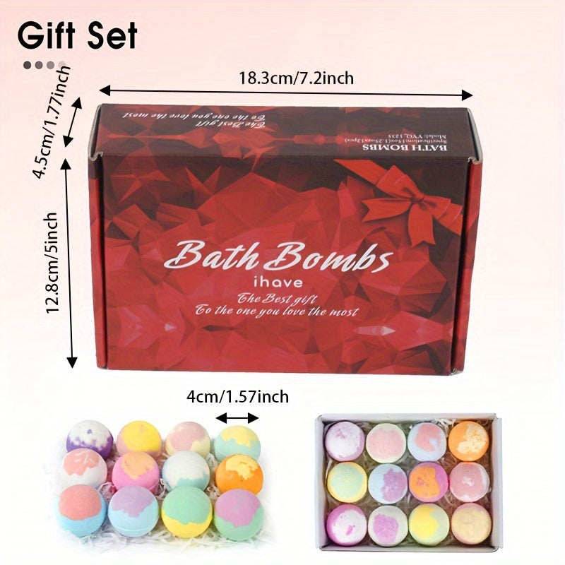 2/12pcs Bath Salt Bombs Ball set