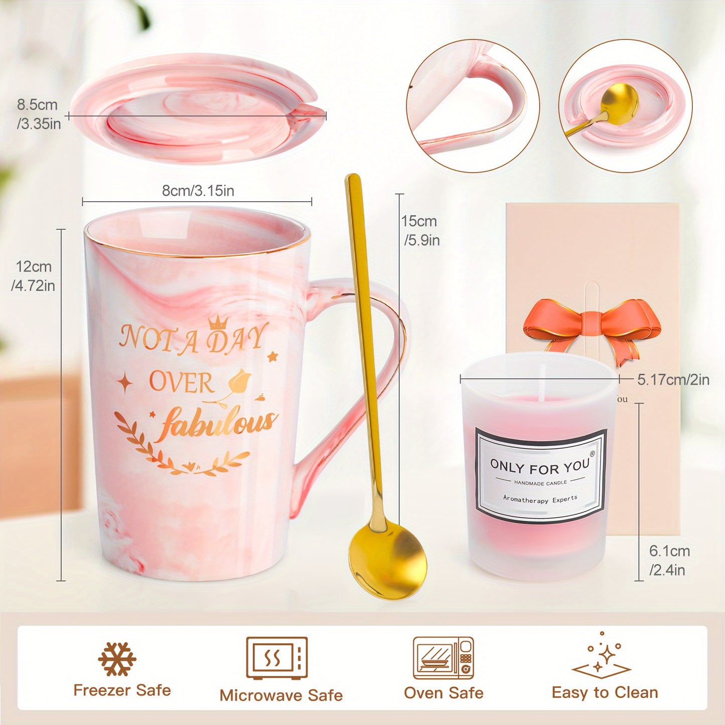 Pink Mug, Candle Gift Box