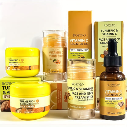 ROZINO Turmeric & Vitamin C 5-Piece Skincare Set