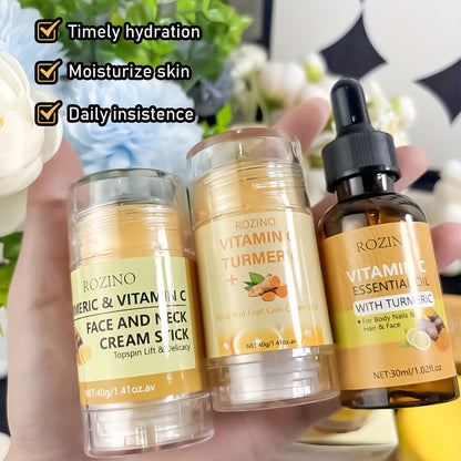 ROZINO Turmeric & Vitamin C 5-Piece Skincare Set