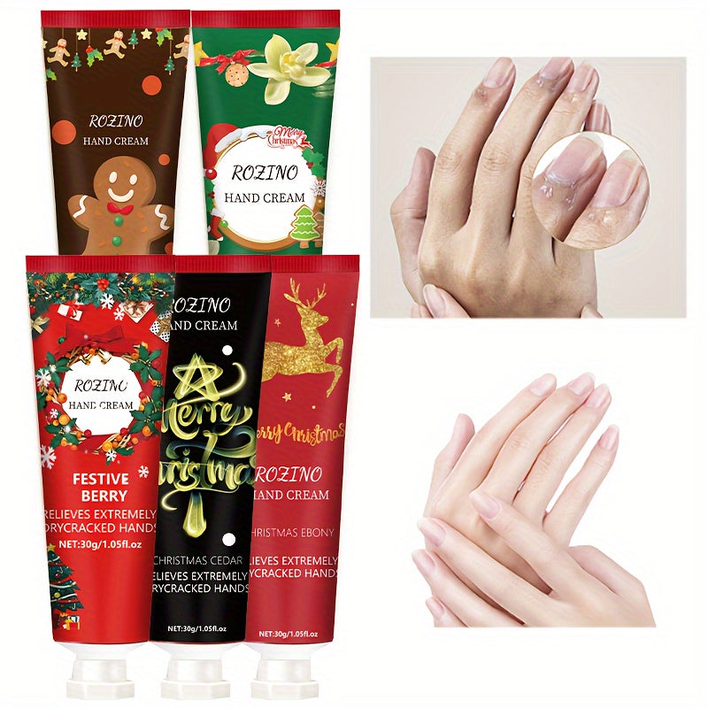 5pcs Rich & Nourishing Christmas Hand Cream Gift Set