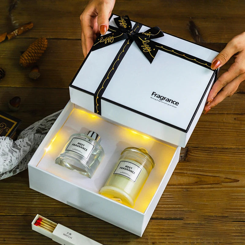 Luxurious Scented Aromatic Candles Set Fragrances Diffuser Set