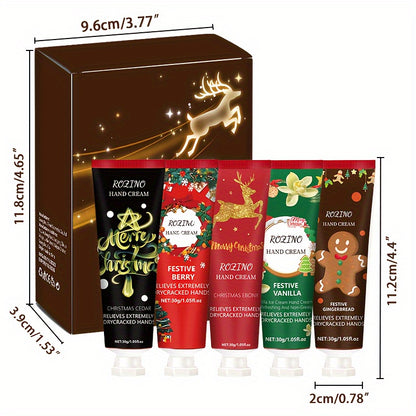 5pcs Rich & Nourishing Christmas Hand Cream Gift Set