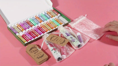 30 Sets/Box Deluxe Hand Cream and Lip Balm Gift Set