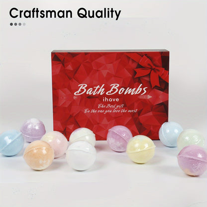 2/12pcs Bath Salt Bombs Ball set